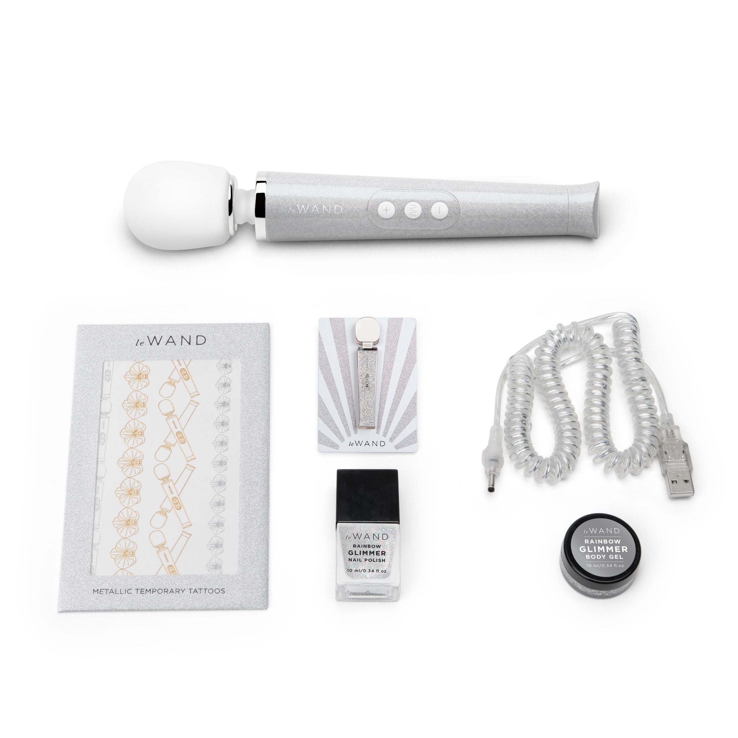 LE WAND – Petite All That Glimmers Wand Vibrator – Wit