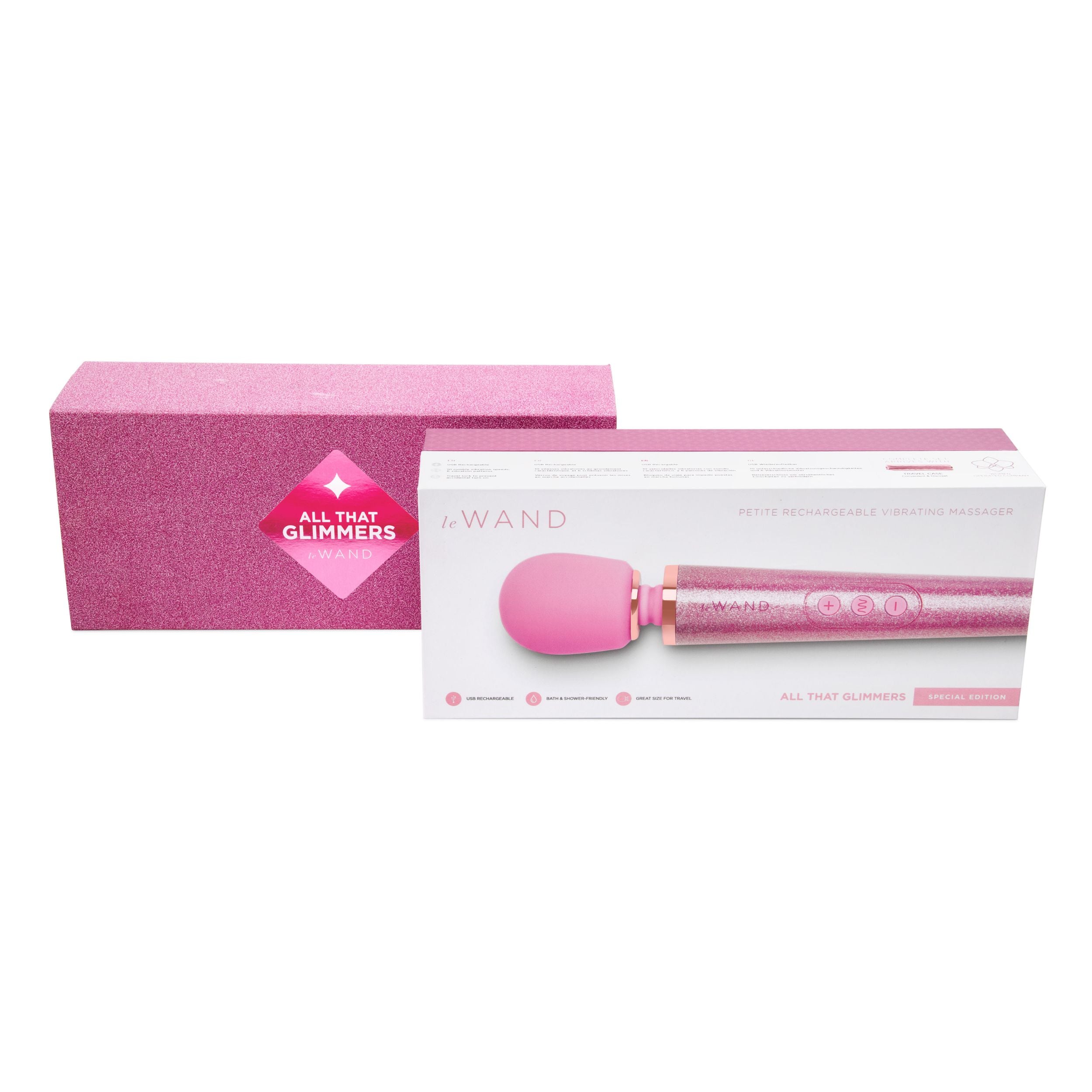 LE WAND – Petite All That Glimmers Wand Vibrator – Roze