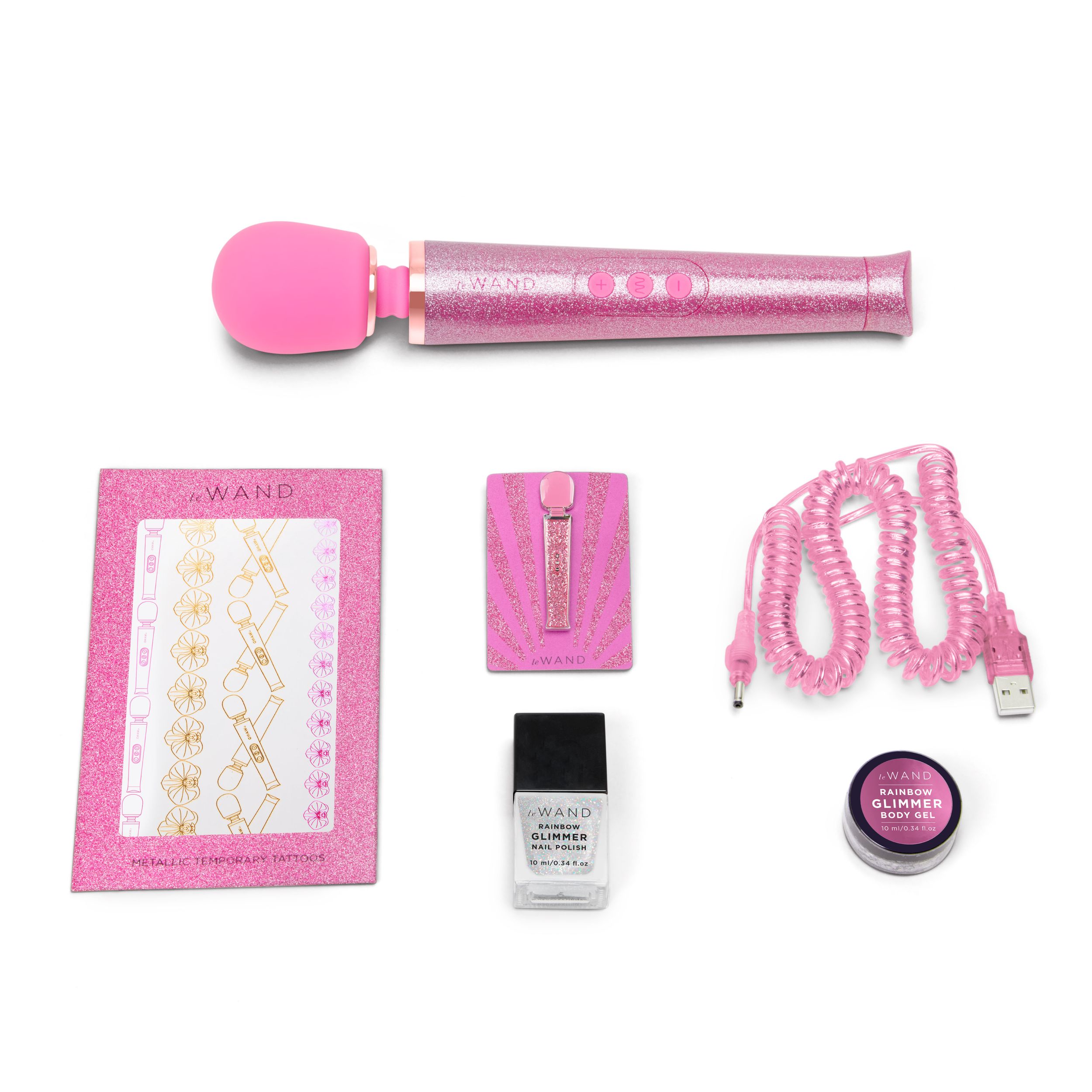 LE WAND – Petite All That Glimmers Wand Vibrator – Roze