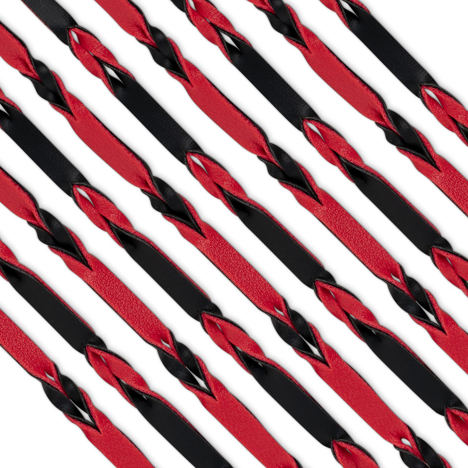Fetish Collection - Flogger 64 cm - Rood en Zwart