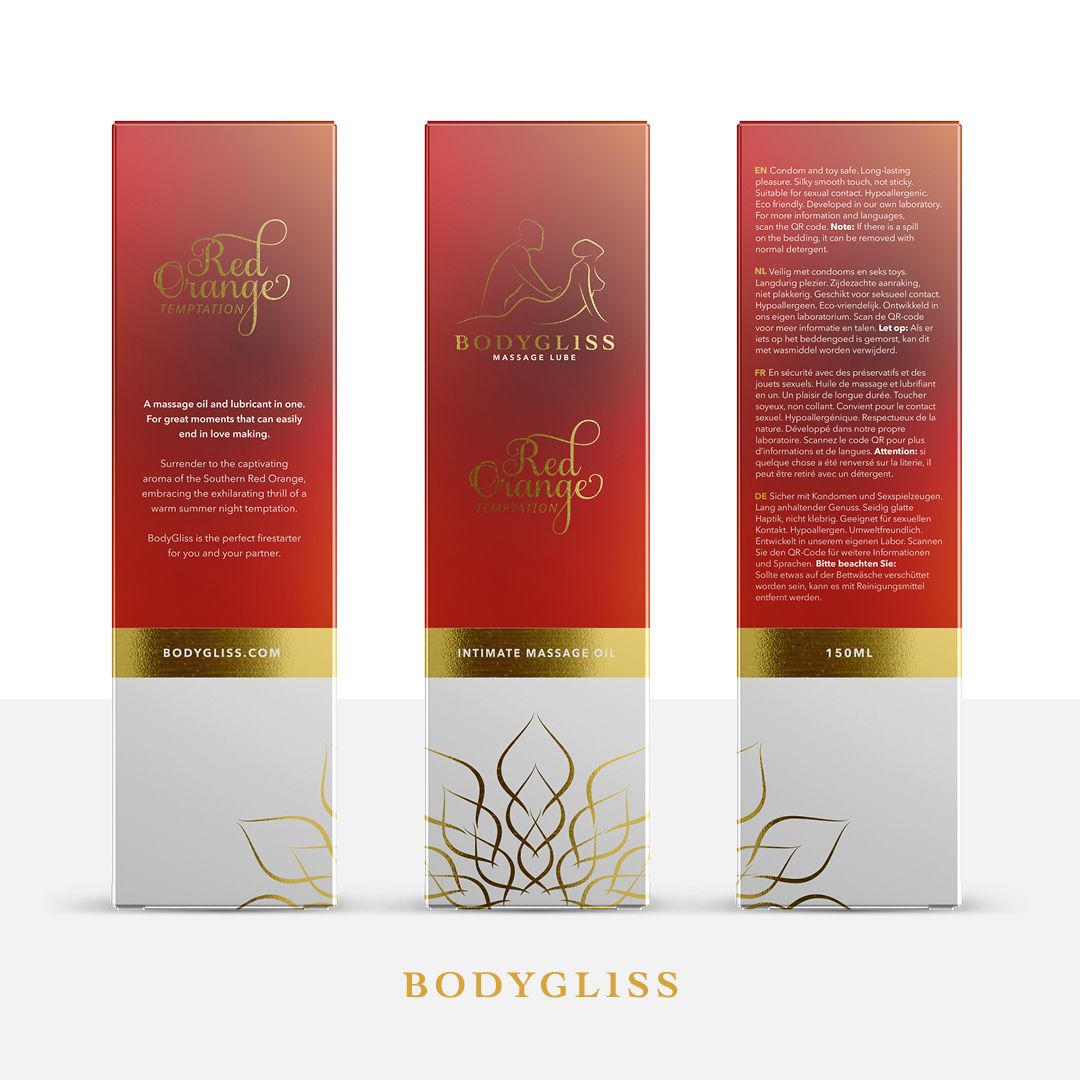 BodyGliss - Massageolie En Glijmiddel in 1 Rode Sinaasappel - 150 ml