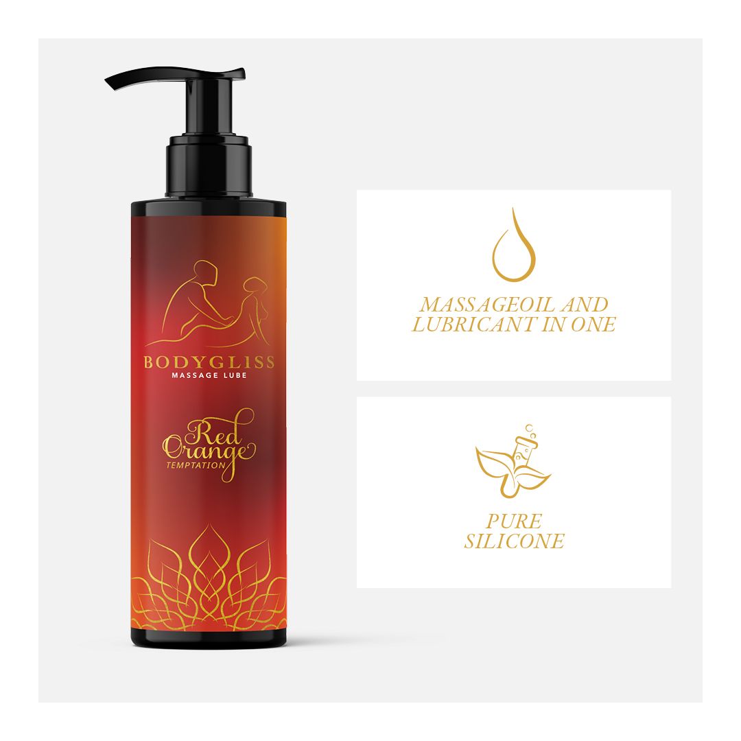 BodyGliss - Massageolie En Glijmiddel in 1 Rode Sinaasappel - 150 ml