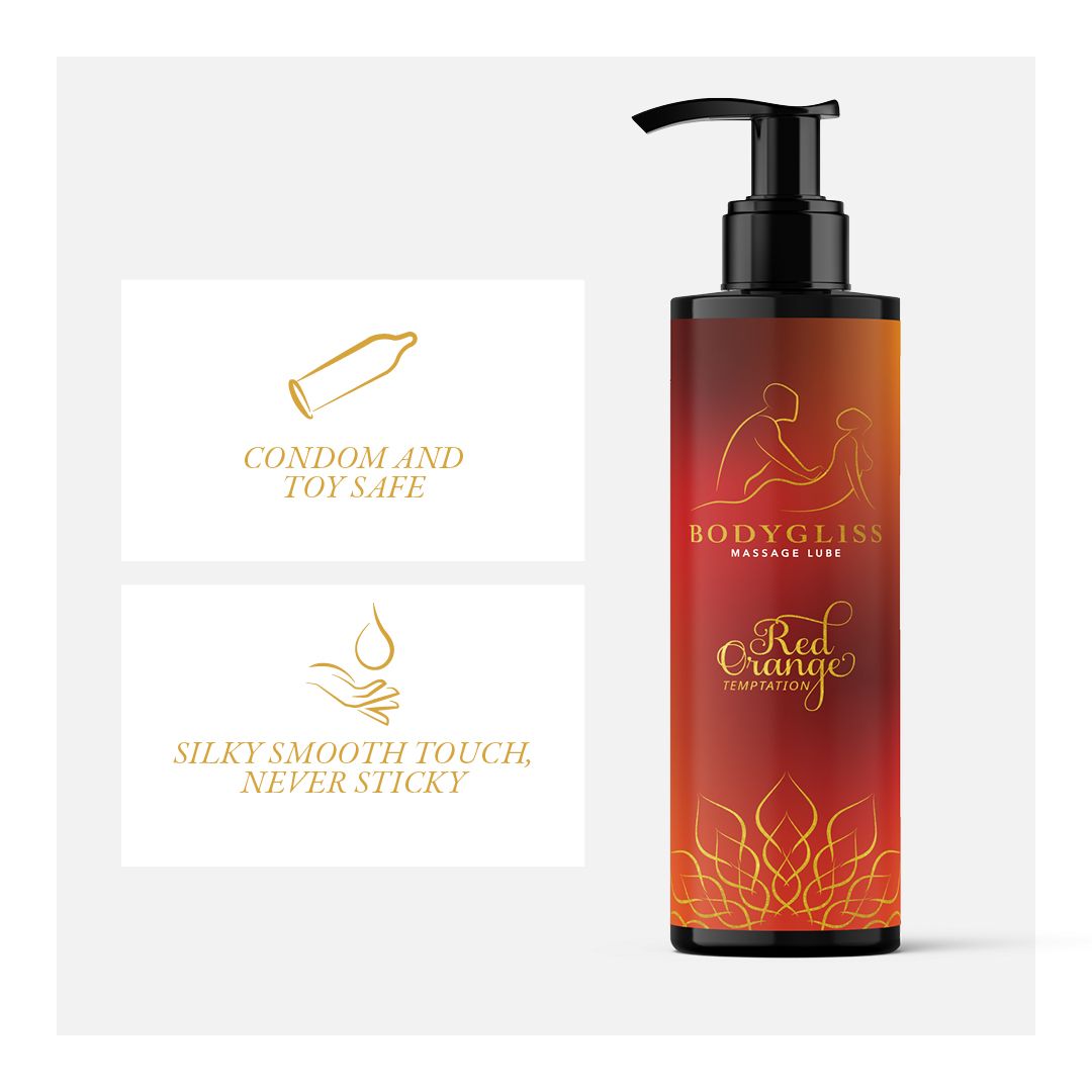 BodyGliss - Massageolie En Glijmiddel in 1 Rode Sinaasappel - 150 ml