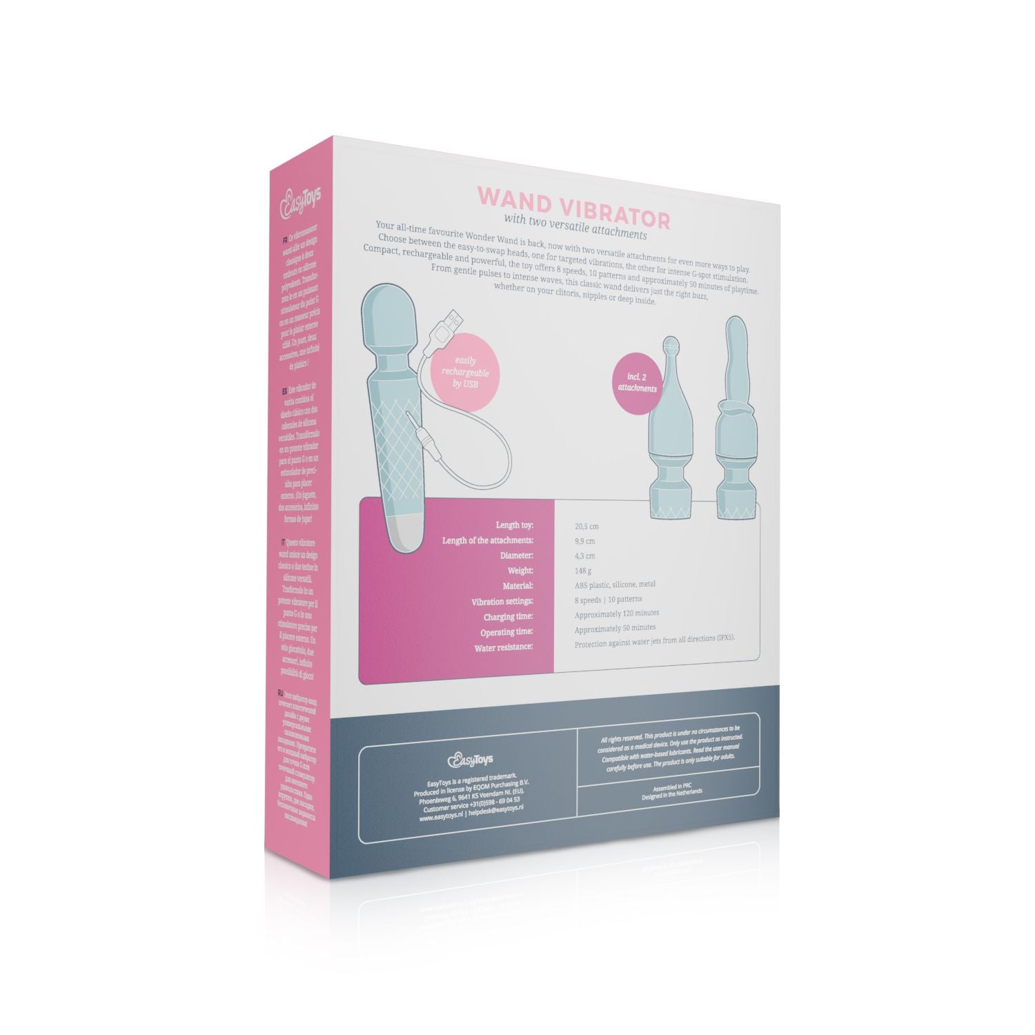 EasyToys – Wand Collection Mini Wand Vibrator – Blauw