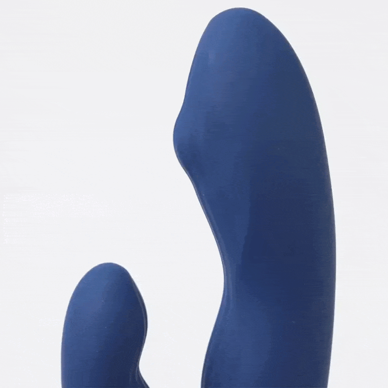 Svakom - Aylin Krachtige Pulserende Vibrator met Twee Koppen - Donkerblauw