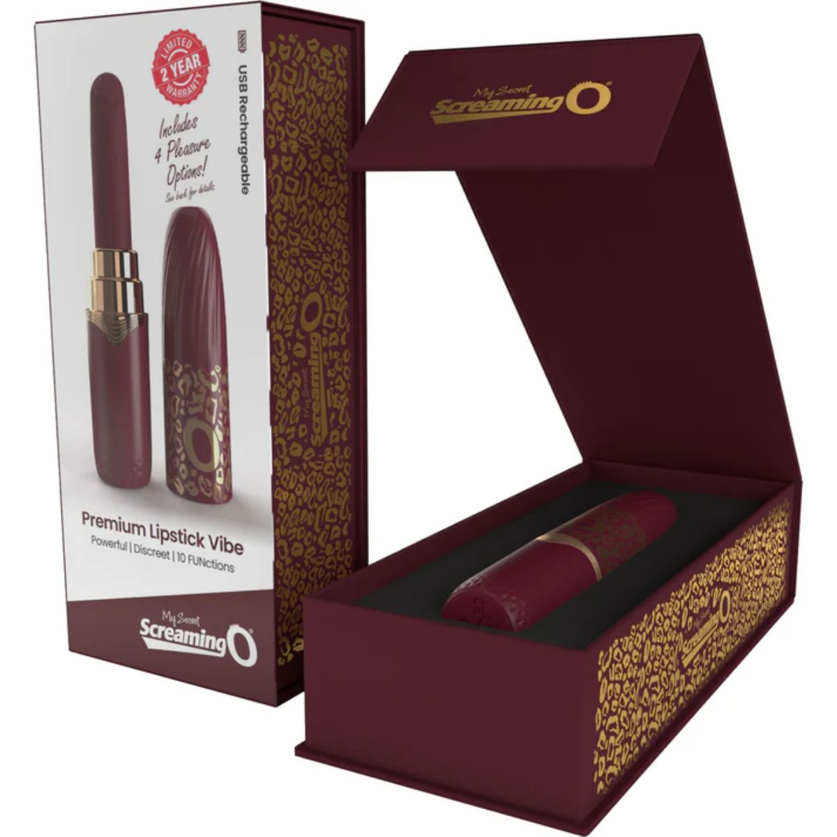 Screaming O – My Secret Premium Vibrating Lipstick – Merlot