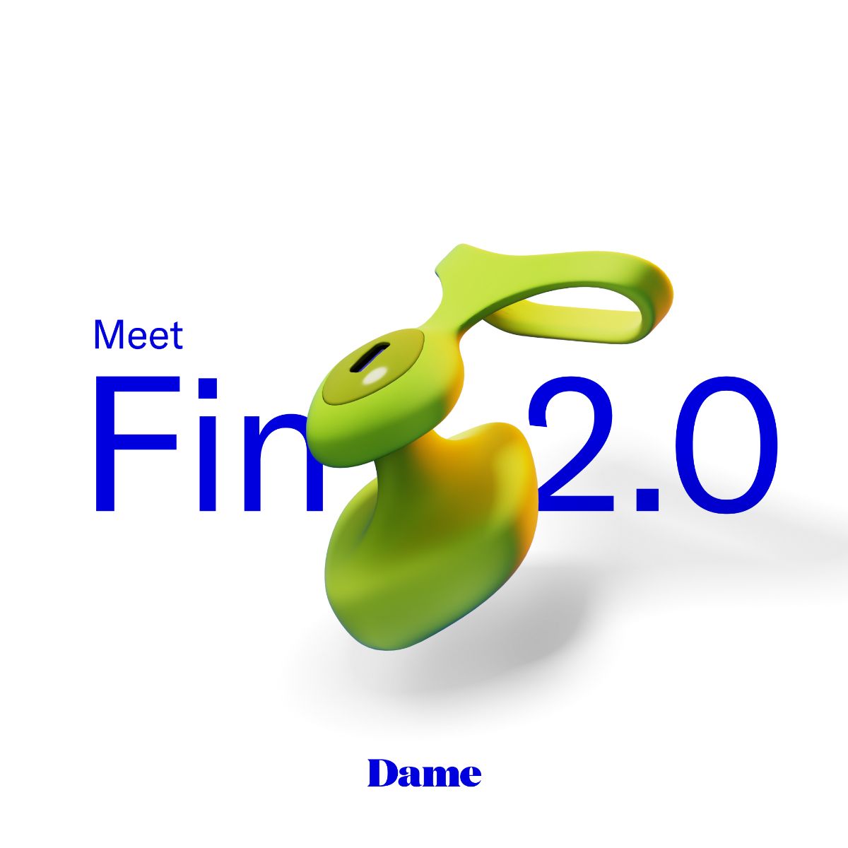 Dame - Fin 2.0 Vinger Vibrator - Citrus