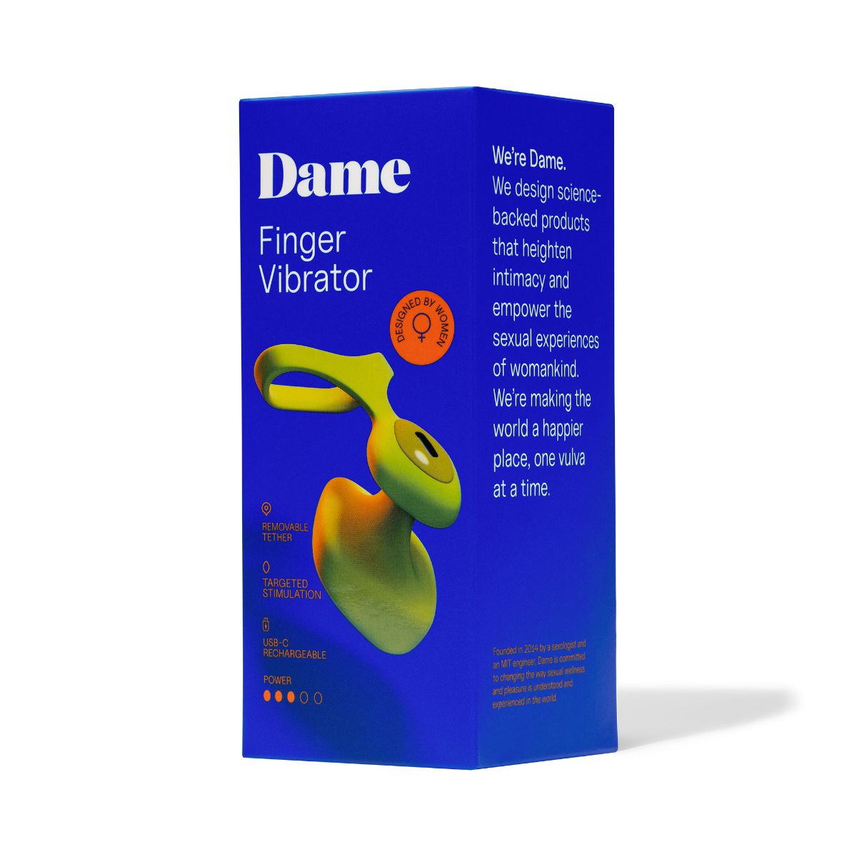 Dame - Fin 2.0 Vinger Vibrator - Citrus