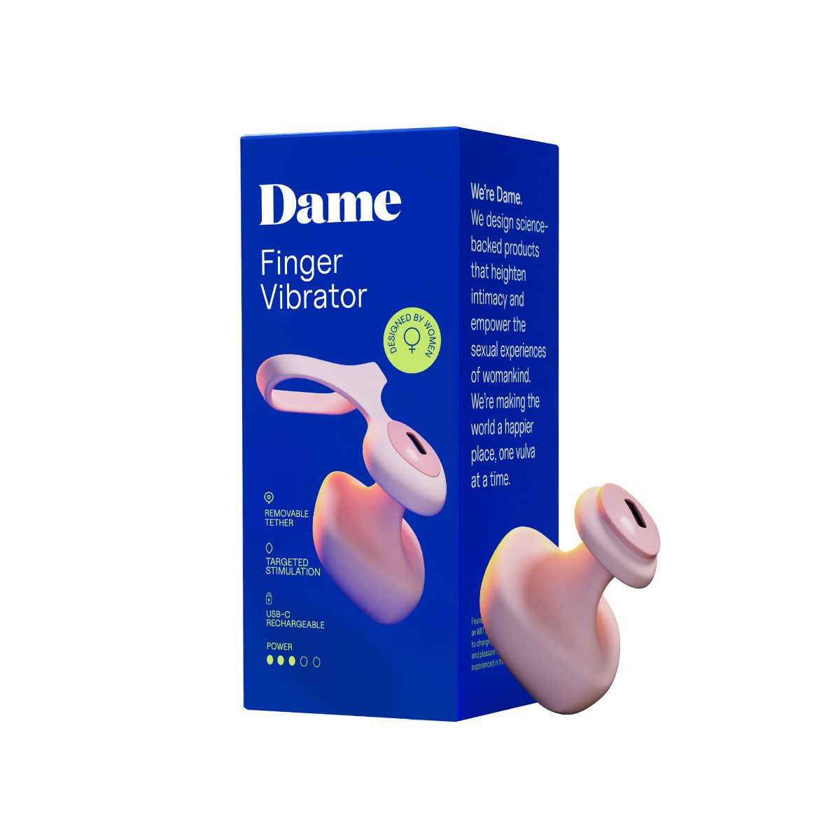 Dame - Fin 2.0 Vinger Vibrator - Quartz