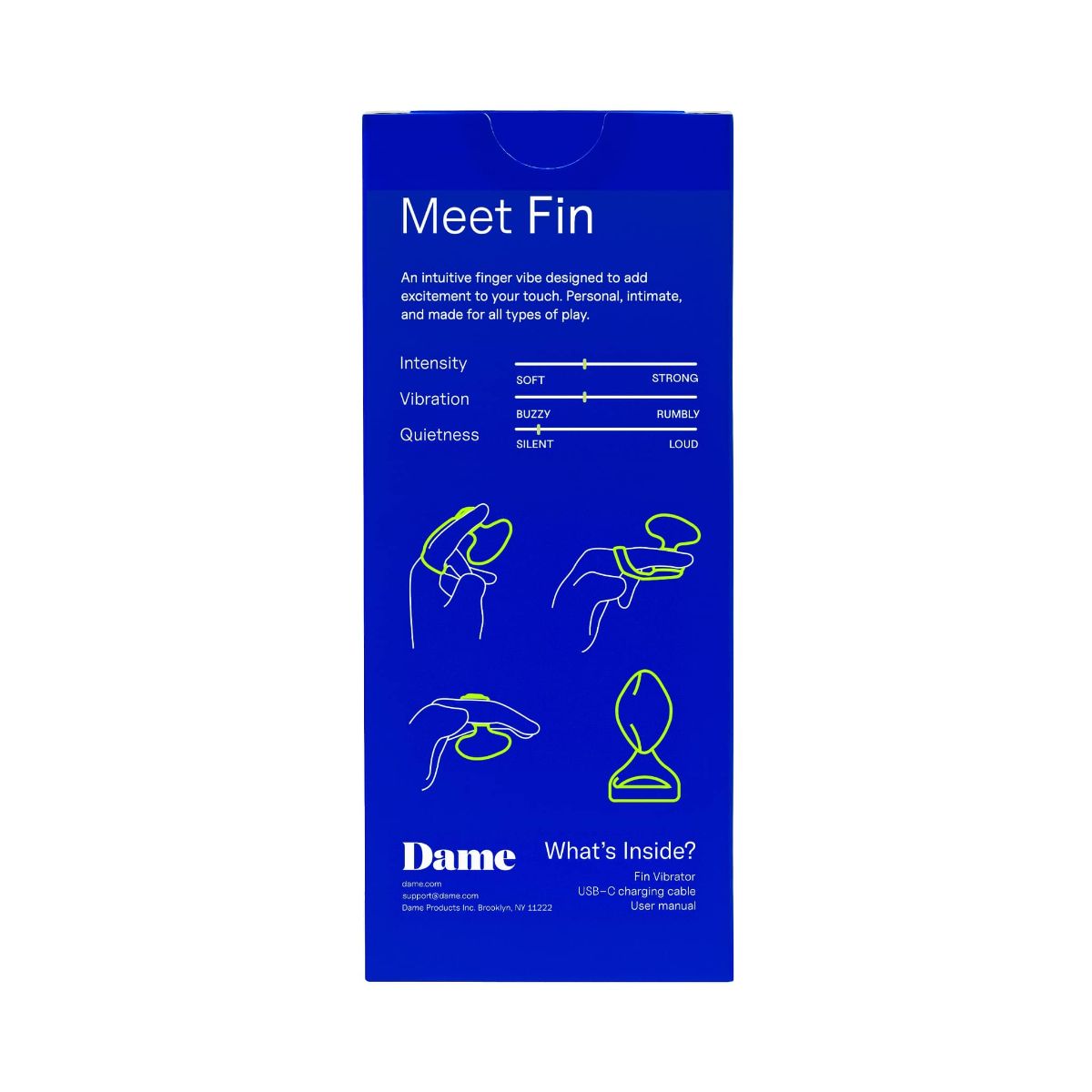 Dame - Fin 2.0 Vinger Vibrator - Quartz