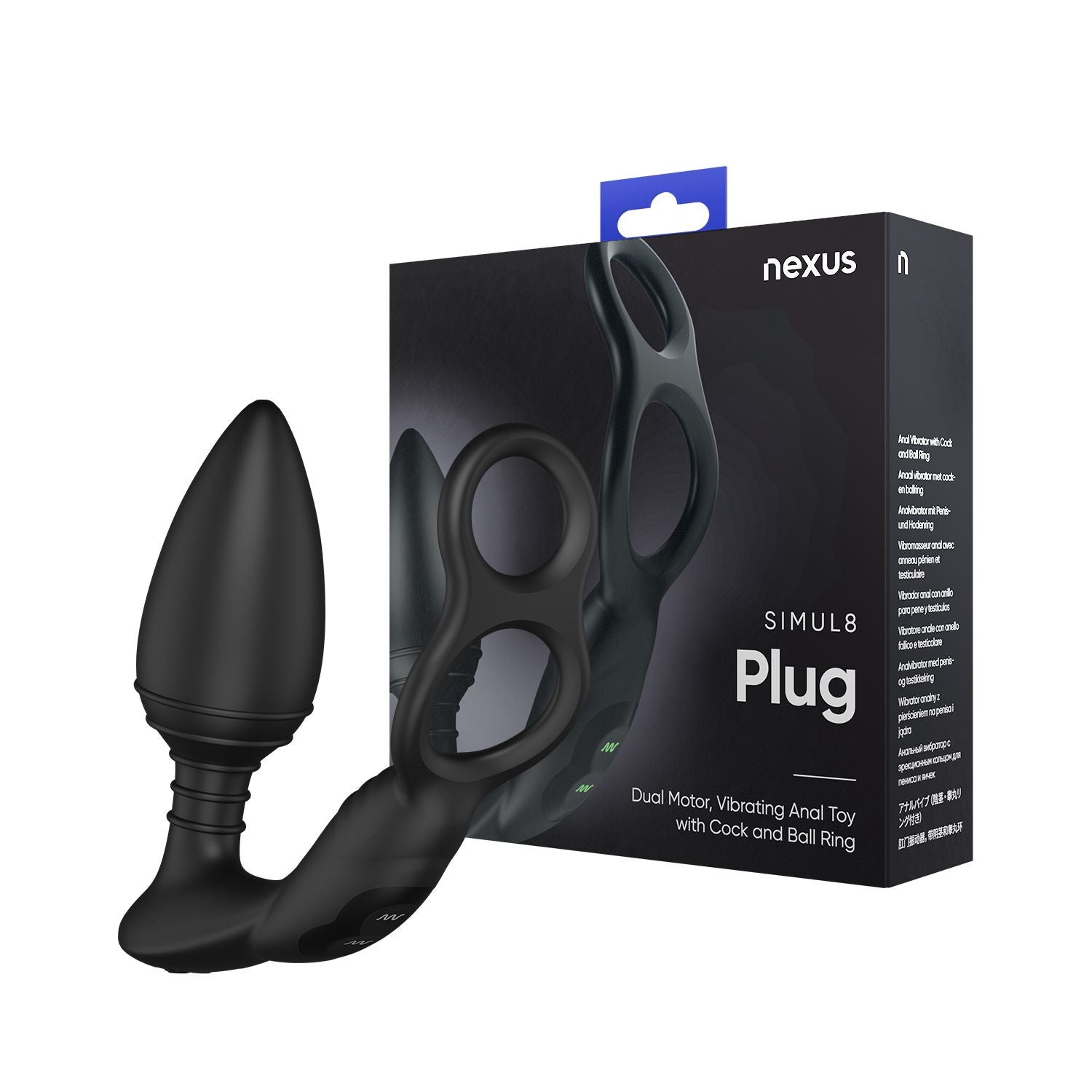 Nexus - Simul8 Buttplug Met Cockring &amp; Ballstretcher